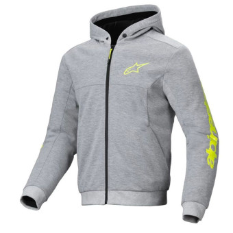 Cazadora moto Alpinestars Cromo V2 Sport Gris Brezo Amarillo Fluo