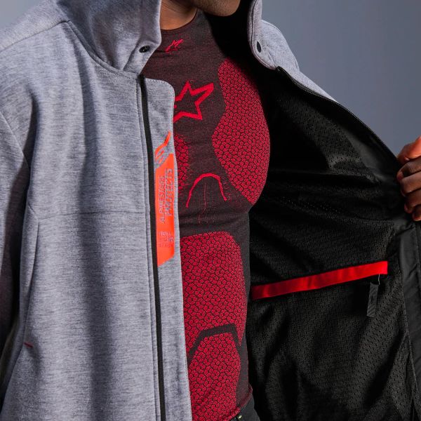 Alpinestars Cromo V2 Sport Gris Heather Rojo Fluo