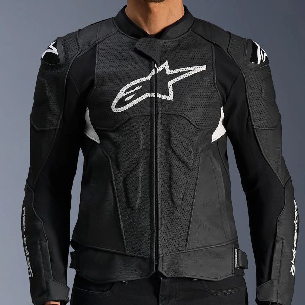 Alpinestars Dusk Airflow Piel Negro Blanco