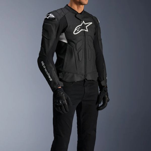 Alpinestars Dusk Airflow Piel Negro Blanco