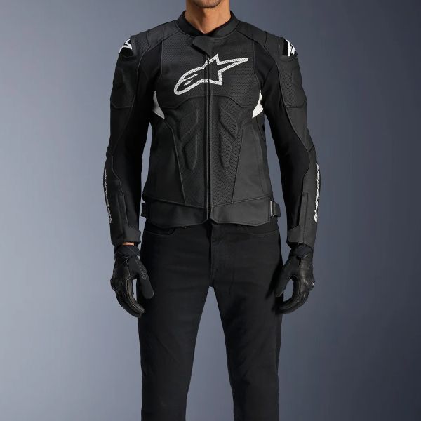Alpinestars Dusk Airflow Piel Negro Blanco