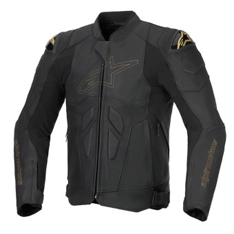 Cazadora moto Alpinestars Cuero negro lser
