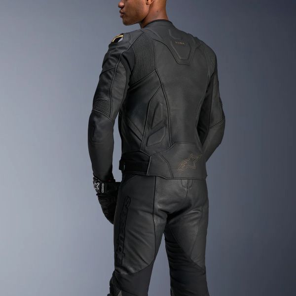 Alpinestars Cuero negro láser