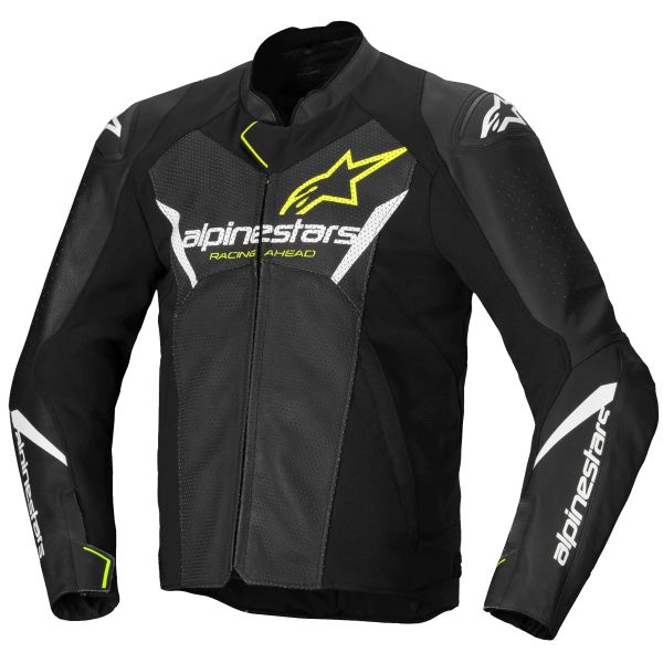 Cazadora moto Alpinestars Faster V3 Airflow Black White Yellow Fluo Cazadora moto Alpinestars Faster V3 Airflow Black White Yellow Fluo