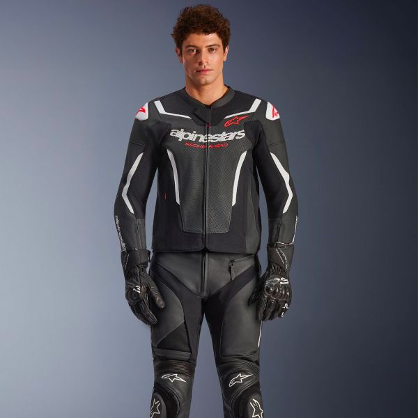 Alpinestars GP Force V2 Leather Airflow Black White