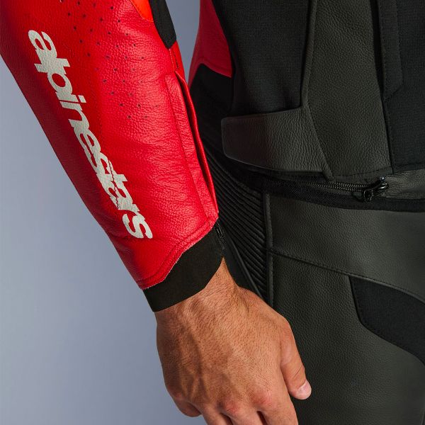 Alpinestars GP Force V2 Leather Airflow Red Fluo