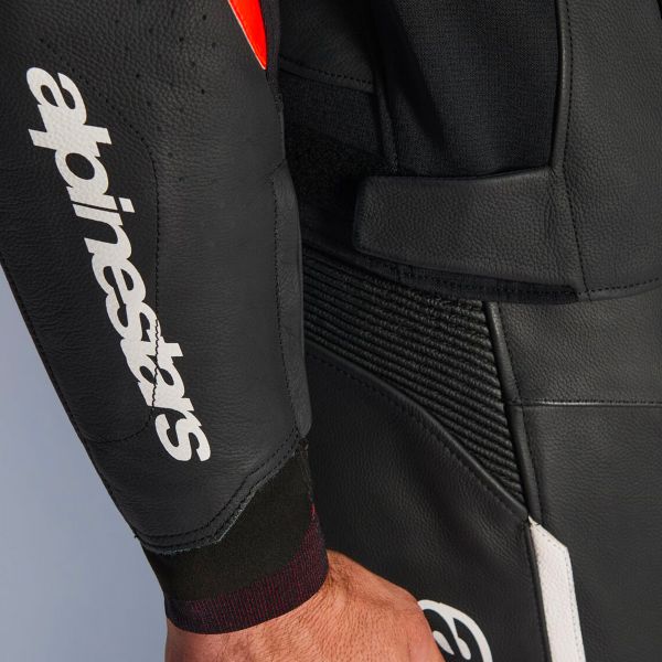 Alpinestars GP Force V2 Leather Black Red Fluo