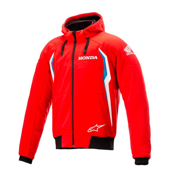 Cazadora moto Alpinestars Honda Chrome V2 Sport Hoodie Bright Blue Red