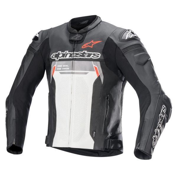 Cazadora moto Alpinestars Missile V2 Ignition Leather Black White