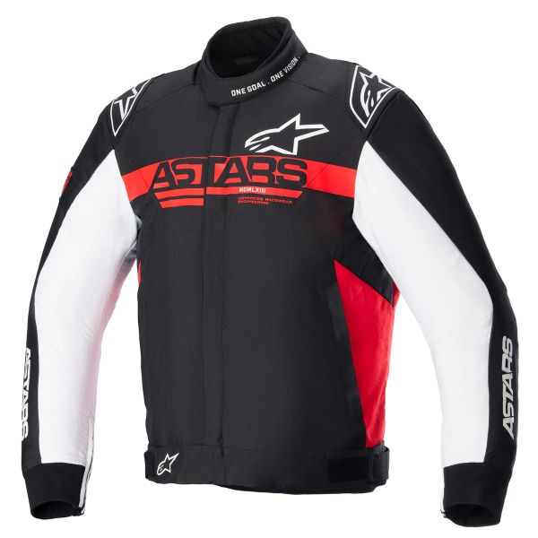 Cazadora moto Alpinestars Monza Sport Negro Rojo brillante Blanco