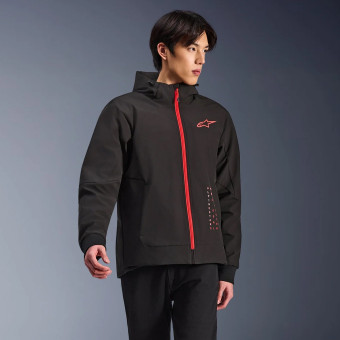 Alpinestars Radium Tech Hoodie Black Bright Red