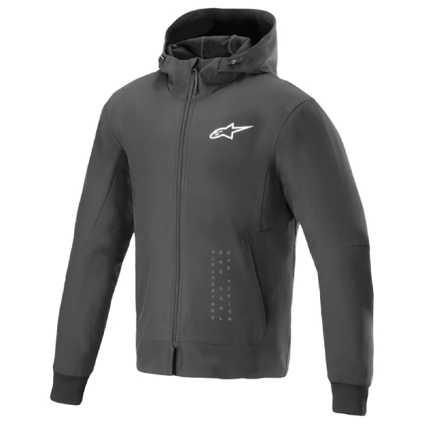 Cazadora moto Alpinestars Radium Tech Hoodie Black White
