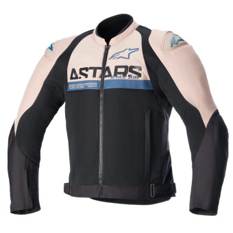 Cazadora moto Alpinestars Smx Air Light Brown Black Sodalite Blue