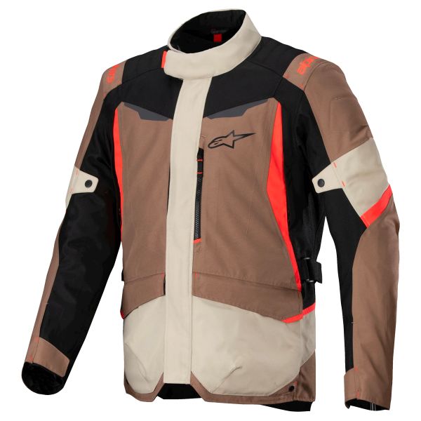 Chaquetas moto Alpinestars ST-1 Waterproof Dark Khaki Sand Black Red Fluo Chaquetas moto Alpinestars ST-1 Waterproof Dark Khaki Sand Black Red Fluo