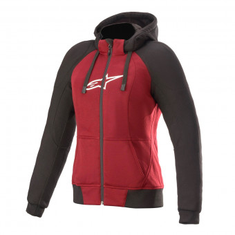 Cazadora moto Alpinestars Stella Chrome Sport Hoodie Jasper Red Black White