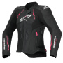 Cazadora moto Alpinestars Stella Dusk Piel Negro Diva Rosa Blanco