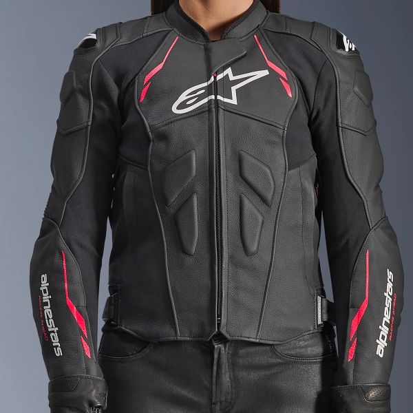 Alpinestars Stella Dusk Piel Negro Diva Rosa Blanco