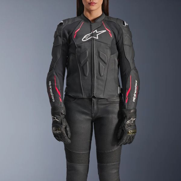 Alpinestars Stella Dusk Piel Negro Diva Rosa Blanco
