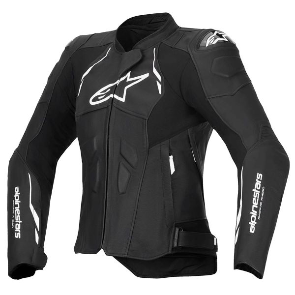 Cazadora moto Alpinestars Stella Dusk Piel Negro Blanco Cazadora moto Alpinestars Stella Dusk Piel Negro Blanco