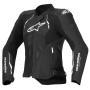 Cazadora moto Alpinestars Stella Dusk Piel Negro Blanco