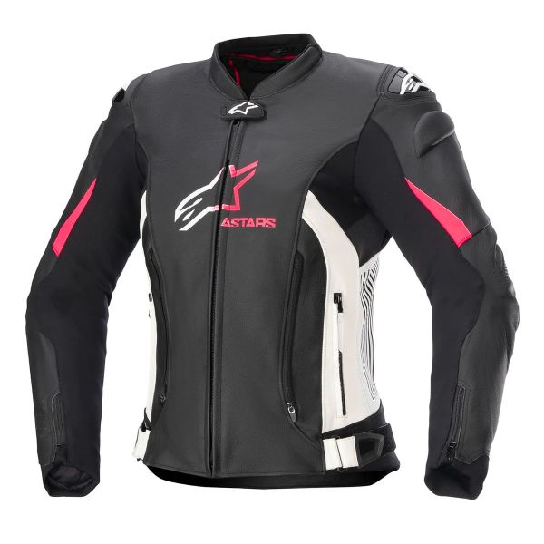 Cazadora moto Alpinestars Stella GP Plus V4 Black White Diva Pink Cazadora moto Alpinestars Stella GP Plus V4 Black White Diva Pink