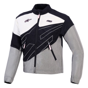 Cazadora moto Alpinestars Stella Moshell Black Fur Gray Off White Pink Cazadora moto Alpinestars Stella Moshell Black Fur Gray Off White Pink