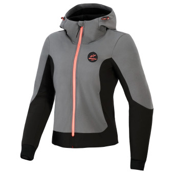 Cazadora moto Alpinestars Stella Radium Tech Hoodie Deep Gray Black