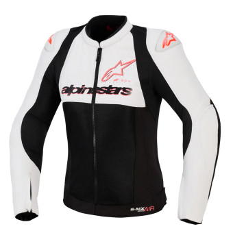 Cazadora moto Alpinestars Stella Smx Air Ice Gray Black Coral Fluo