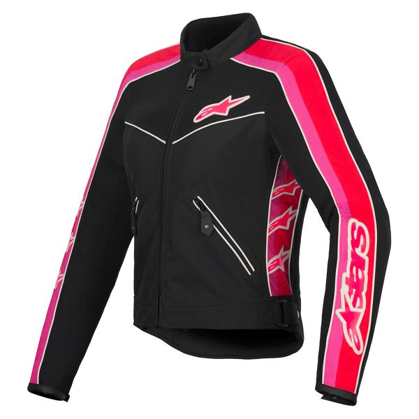 Cazadora moto Alpinestars Stella T-Dyno Air Negro Rojo Brillante Fucsia Cazadora moto Alpinestars Stella T-Dyno Air Negro Rojo Brillante Fucsia