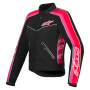 Cazadora moto Alpinestars Stella T-Dyno Air Negro Rojo Brillante Fucsia
