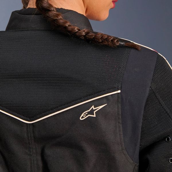 Alpinestars Stella T-Dyno Air Negro Rojo Brillante Fucsia