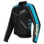 Cazadora moto Alpinestars Stella T-Dyno Air Negro Azul claro Crudo