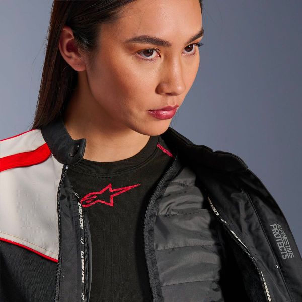 Alpinestars Stella T-Dyno WR Negro Crudo Rojo Brillante