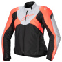Cazadora moto Alpinestars Stella T-Jaws V4 WP Black Ice Gray Fluo Coral