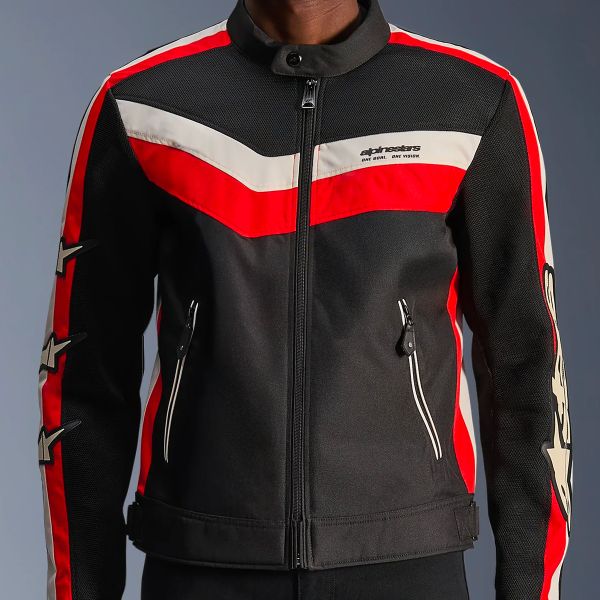 Alpinestars T-Dyno Air Negro Rojo Brillante Crudo