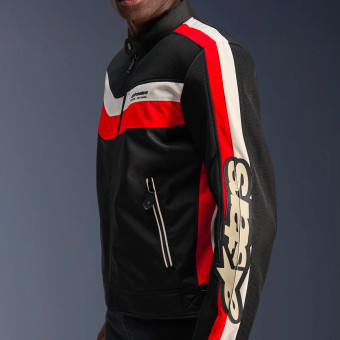 Alpinestars T-Dyno Air Negro Rojo Brillante Crudo
