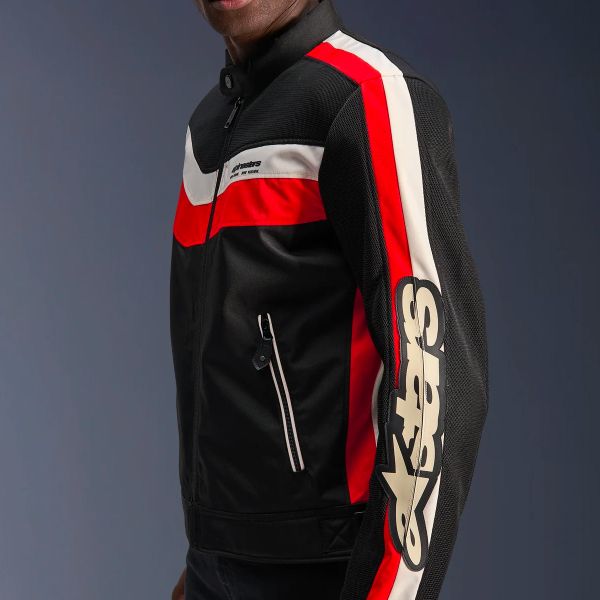 Alpinestars T-Dyno Air Negro Rojo Brillante Crudo