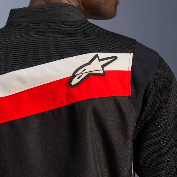 Alpinestars T-Dyno Air Negro Rojo Brillante Crudo