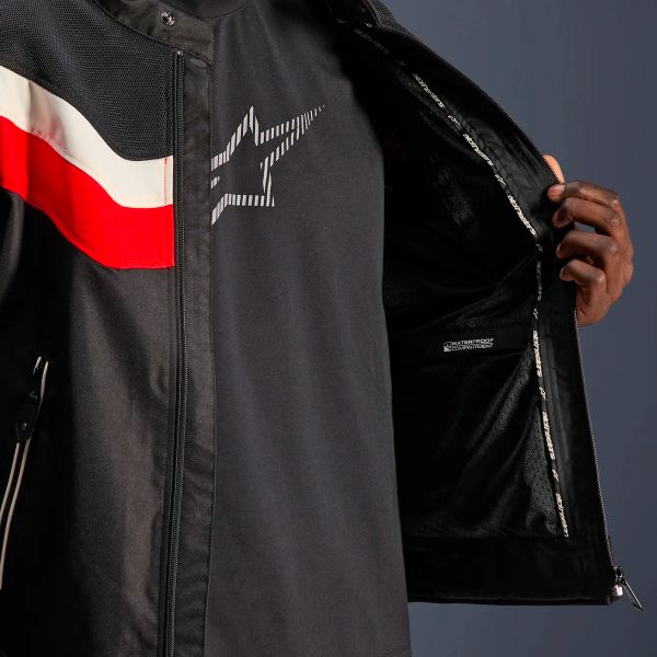 Alpinestars T-Dyno Air Negro Rojo Brillante Crudo