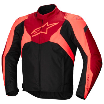 Cazadora moto Alpinestars T-Jaws V4 WP Black Red Fluo Dark Red