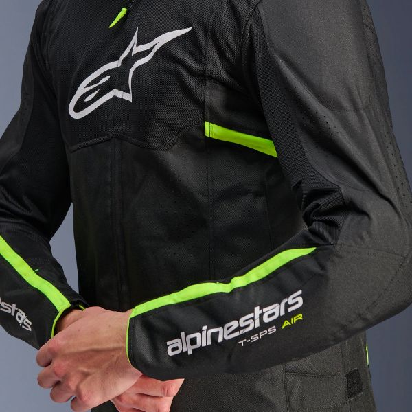 Alpinestars T-SPS Air V2 Negro Amarillo Fluo