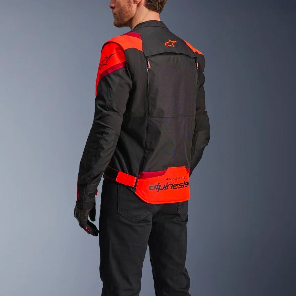 Alpinestars T-Stunt Air Negro Rojo Fluo Rojo Oscuro