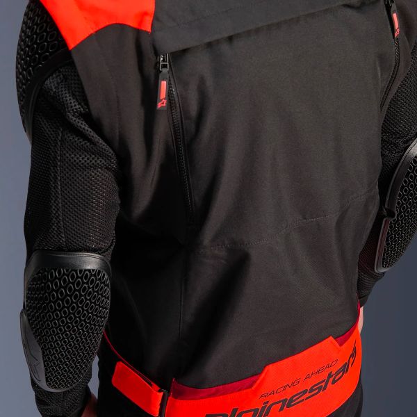 Alpinestars T-Stunt Air Negro Rojo Fluo Rojo Oscuro