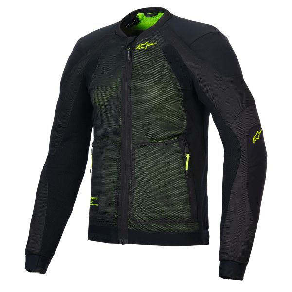Cazadora moto Alpinestars Troop Air Negro Amarillo Fluo