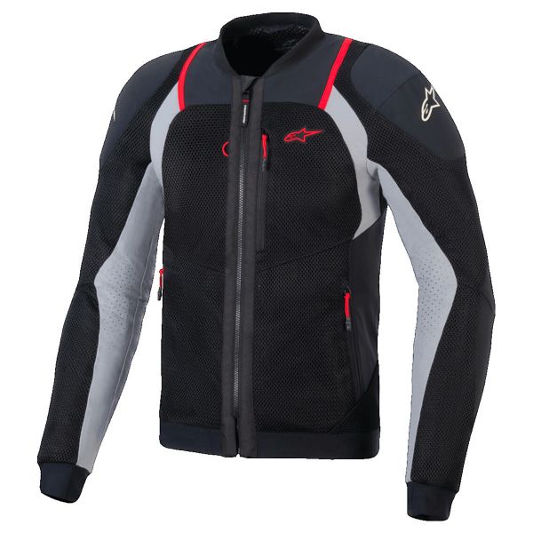 Cazadora moto Alpinestars Troop Air Pro Negro Gris Ceniza Rojo Brillante