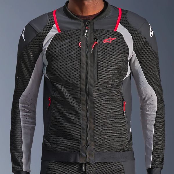 Alpinestars Troop Air Pro Negro Gris Ceniza Rojo Brillante