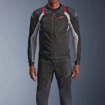 Alpinestars Troop Air Pro Negro Gris Ceniza Rojo Brillante