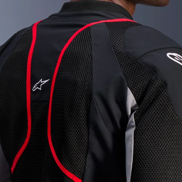 Alpinestars Troop Air Pro Negro Gris Ceniza Rojo Brillante