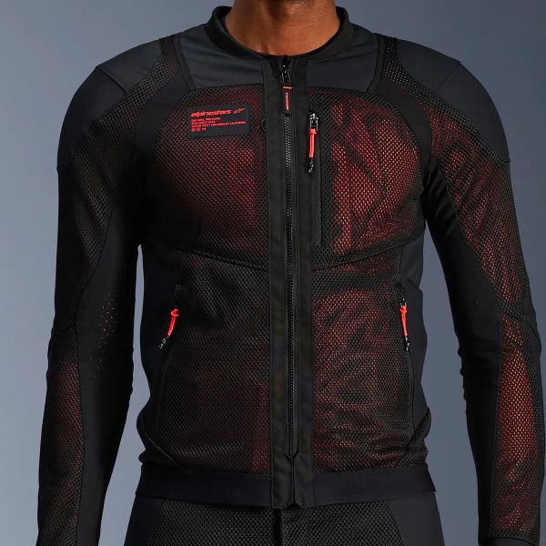 Alpinestars Troop Air Pro Negro Rojo Fluo