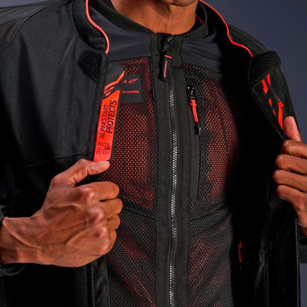 Alpinestars Troop Air Pro Negro Rojo Fluo